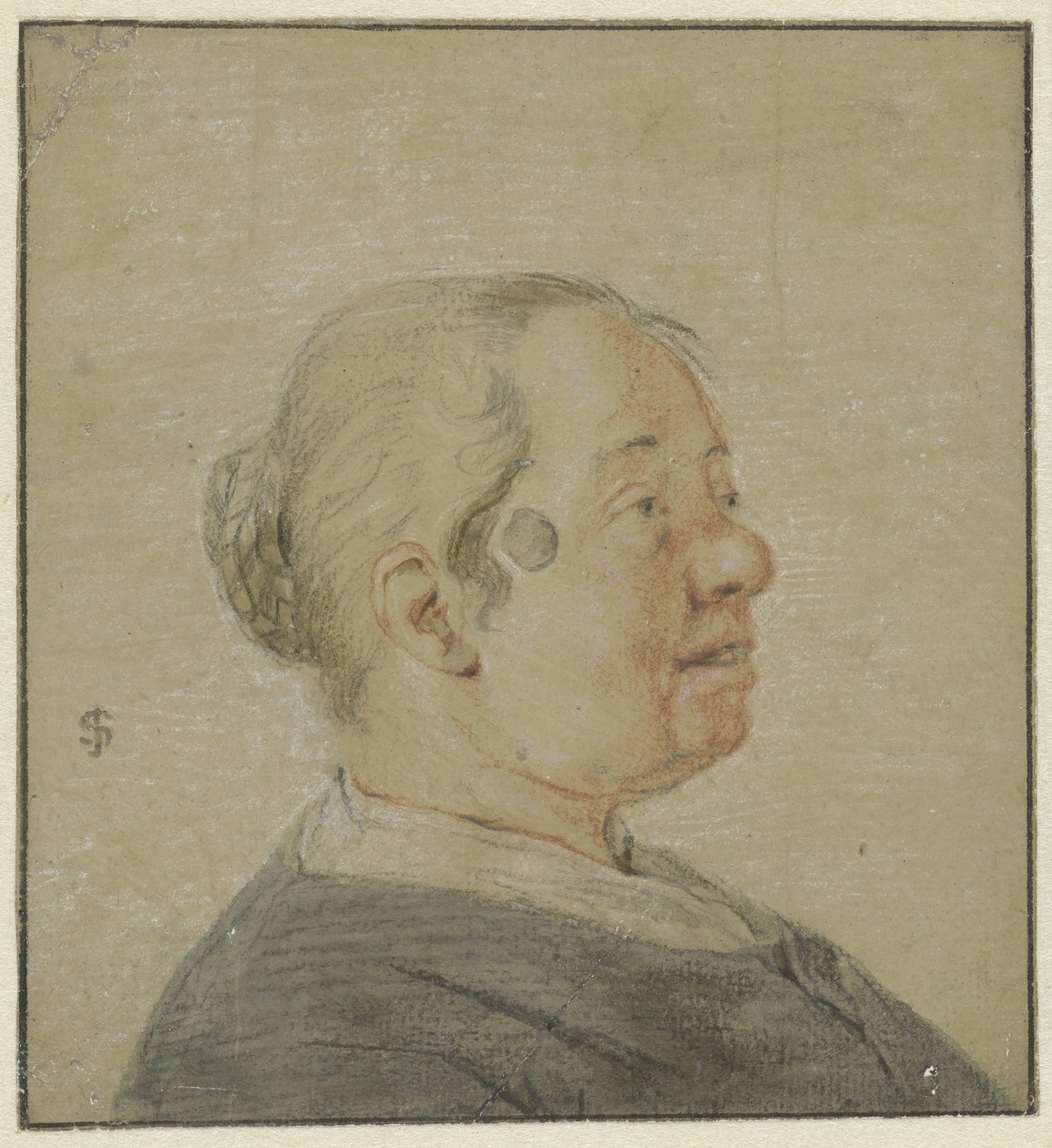 Byst av en kvinna, profil höger av Cornelis Dusart