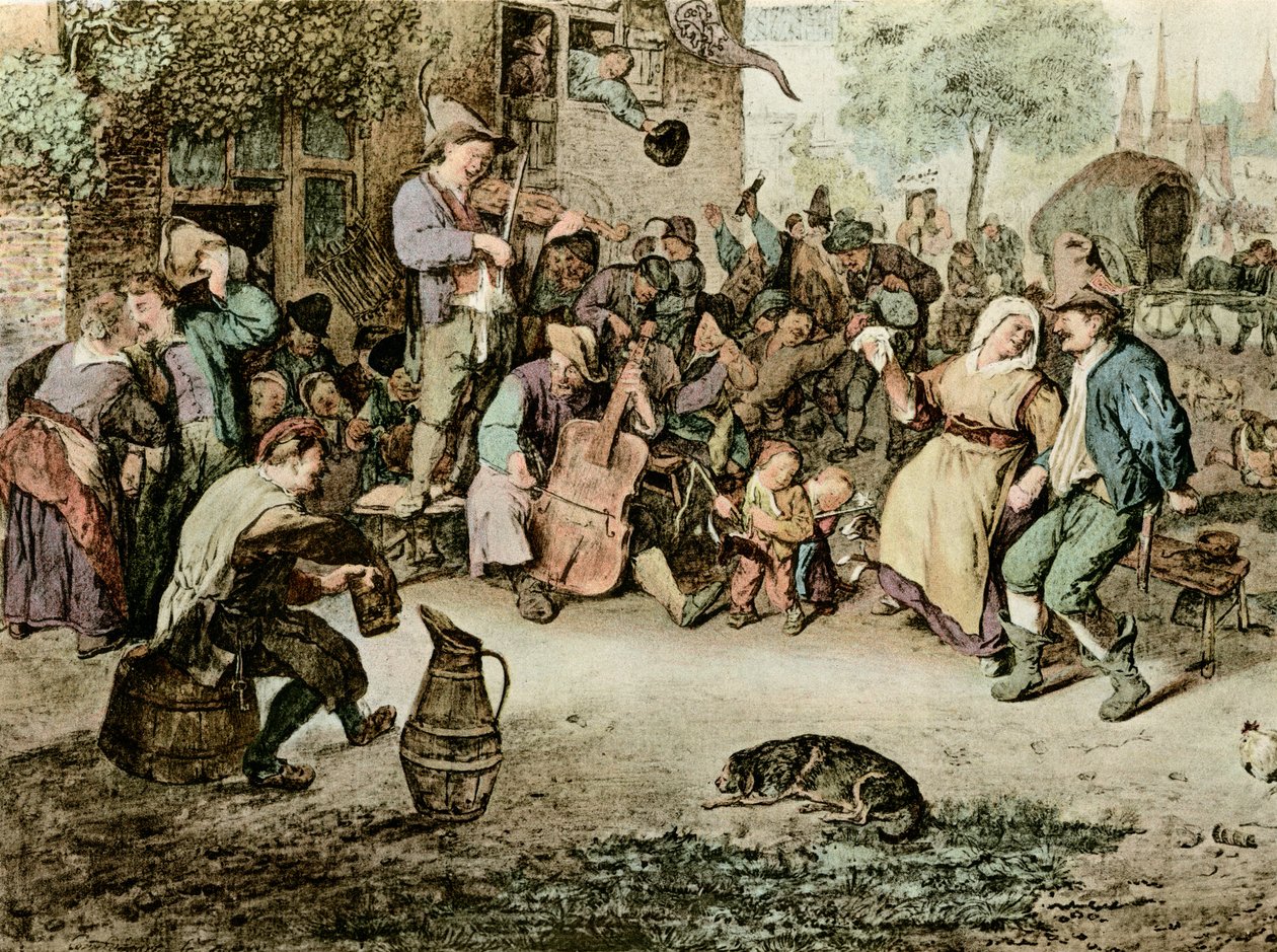 holländskt tivoli av Cornelis Dusart