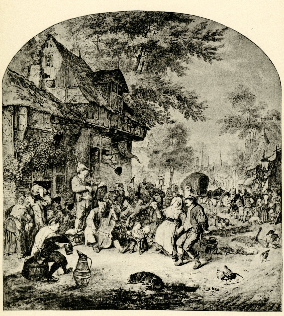 holländskt tivoli av Cornelis Dusart