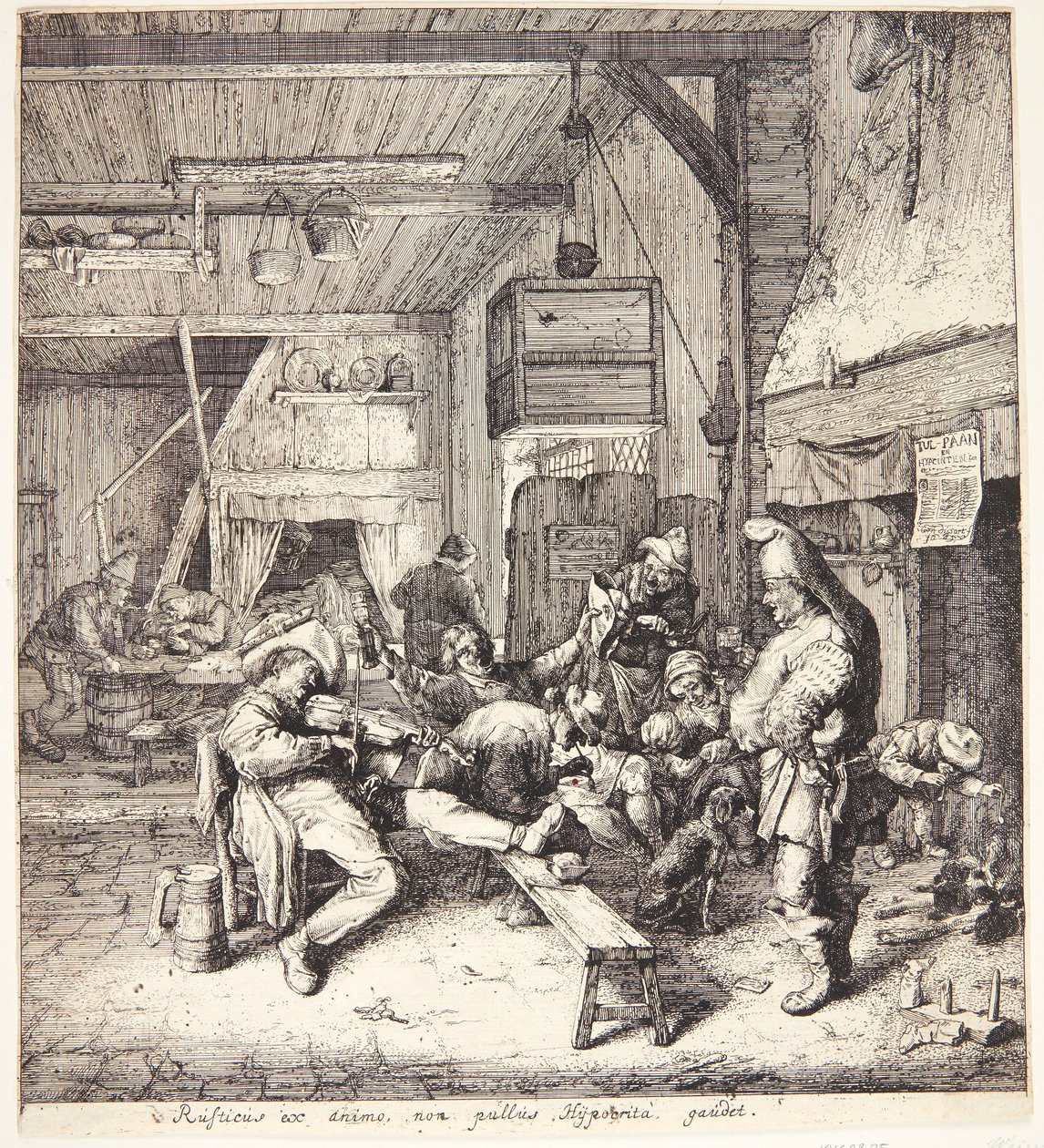 Violinspe­lare i en krogstuga av Cornelis Dusart