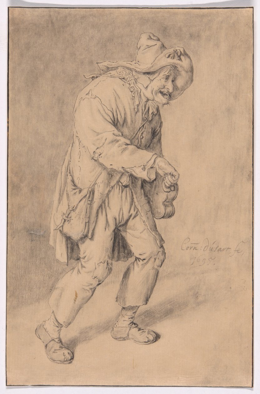 Hurdy-Gurdy-spelare av Cornelis Dusart