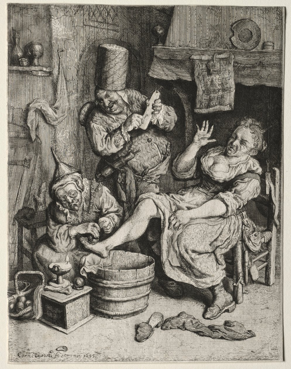 Sugkoppen, 1695. av Cornelis Dusart