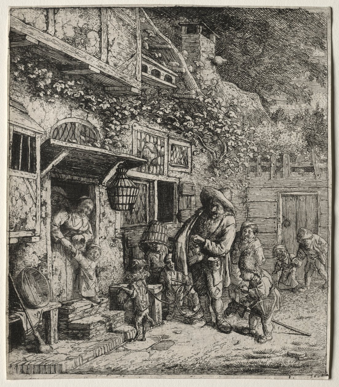Den dansande hunden. av Cornelis Dusart
