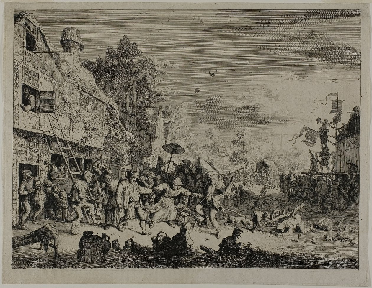 Byafestivalen av Cornelis Dusart
