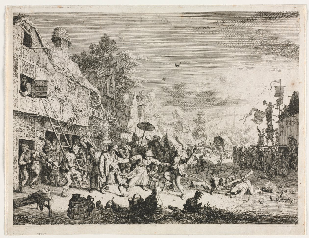 Byfest. av Cornelis Dusart