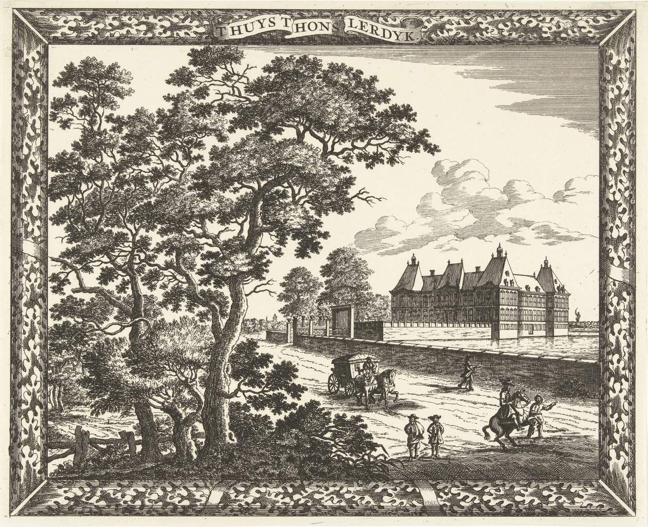 Utsikt över Honselersdijk Palace 
