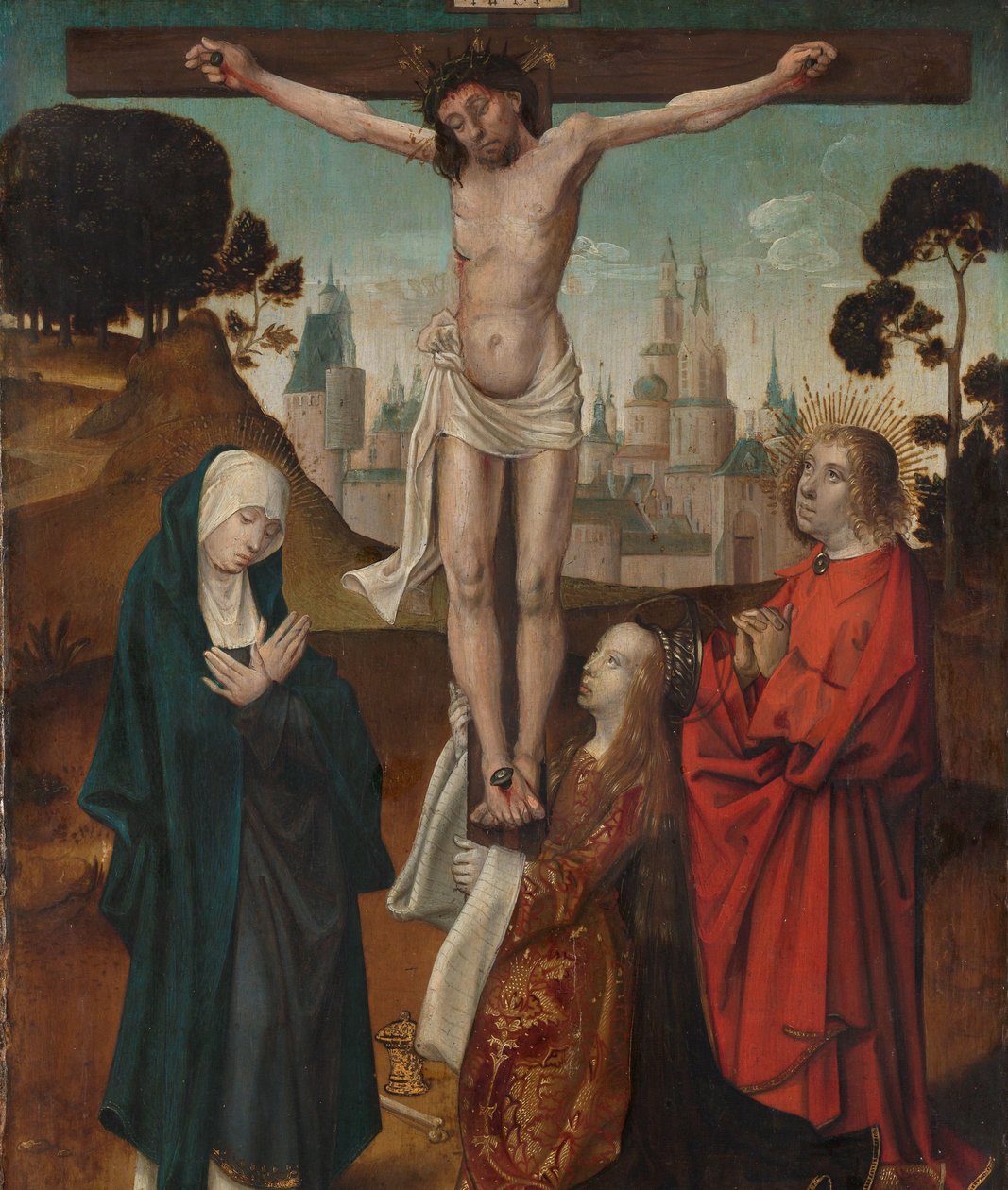 Korsfästelse av Cornelis Engebrechtsz (circle of)