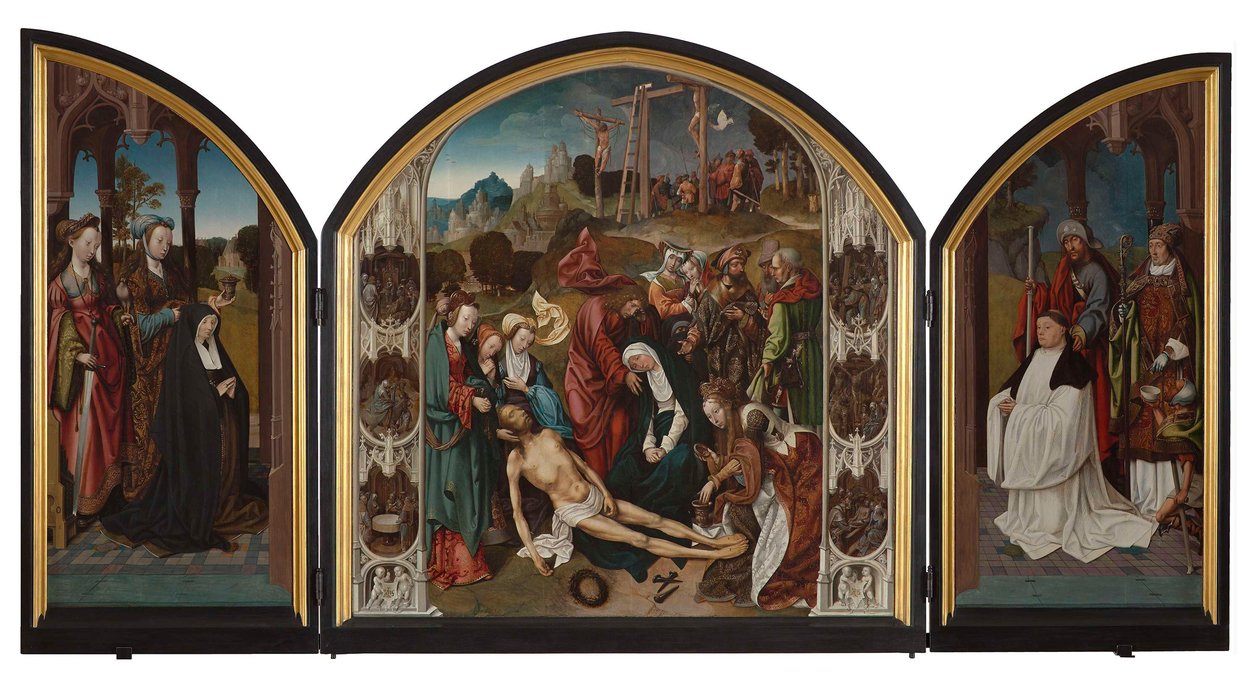 Triptyk med Kristi klagan av Cornelis Engebrechtsz.