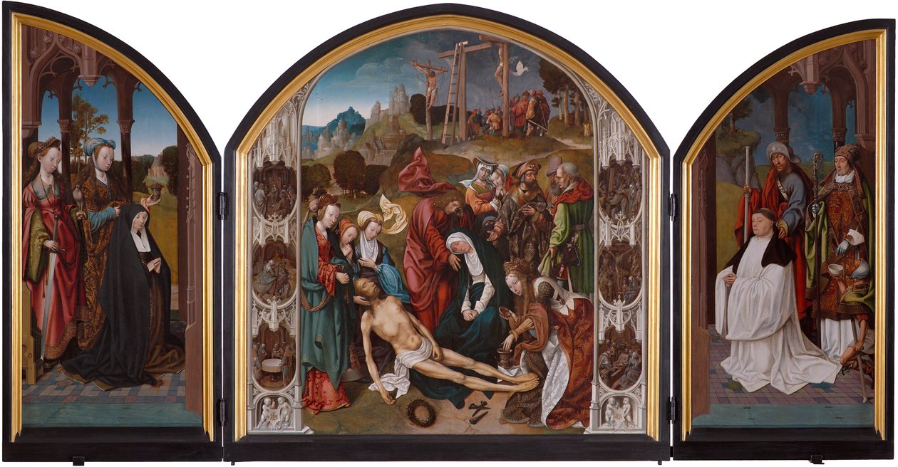Triptyk med Kristi klagan av Cornelis Engebrechtsz.
