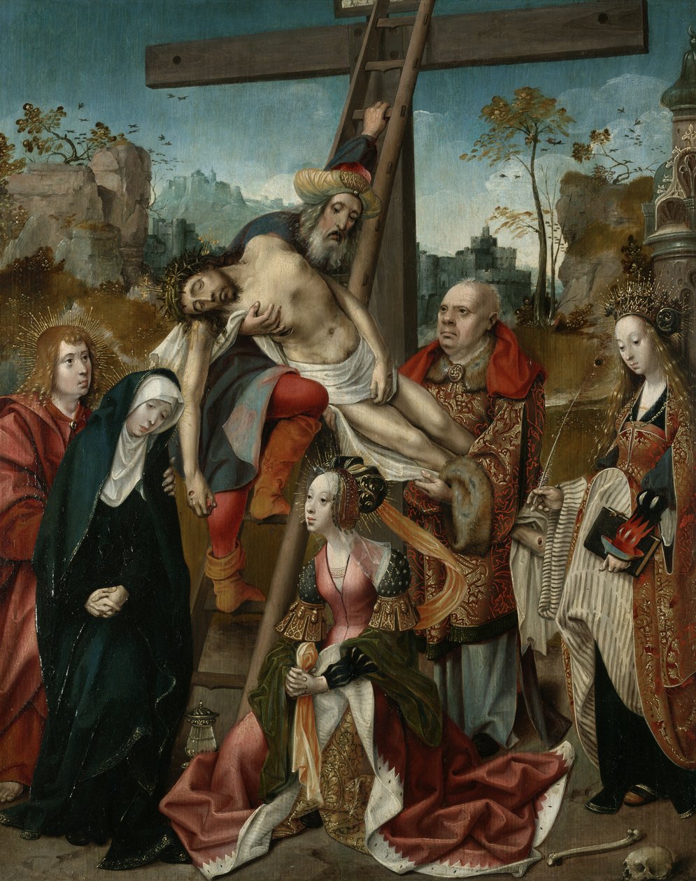 Depositionen, c.1510–20 av Cornelis Engelbrechtsen