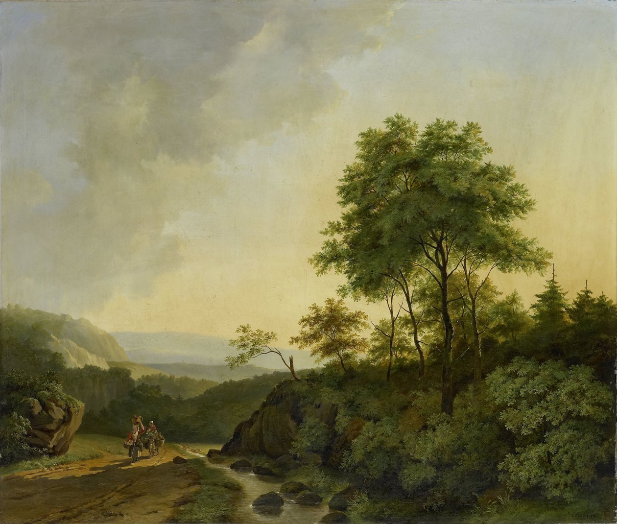 Utsikt i Harzbergen av Cornelis François Roos