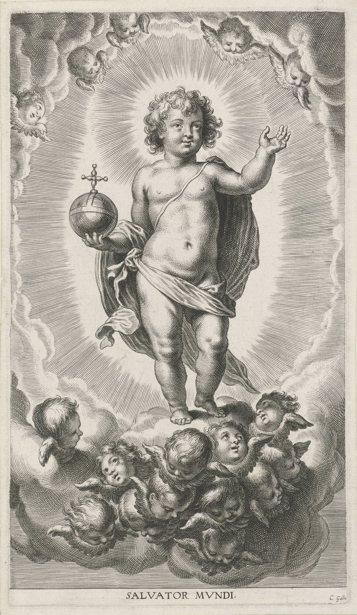 Kristusbarn med orb av Cornelis Galle (I)