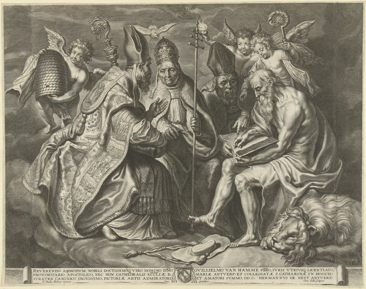 De fyra kyrkofäderna av Cornelis Galle (I)