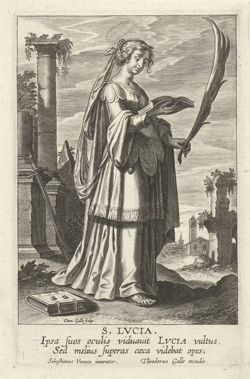 H. Lucy Mirror of the Illustrious Virgins (serietitel) av Cornelis Galle (I)