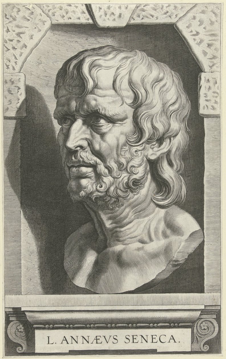 Portretbuste van Seneca av Cornelis Galle (I)