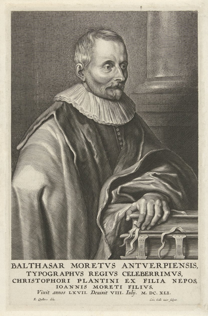 Porträtt av Balthasar Moretus av Cornelis Galle (II)