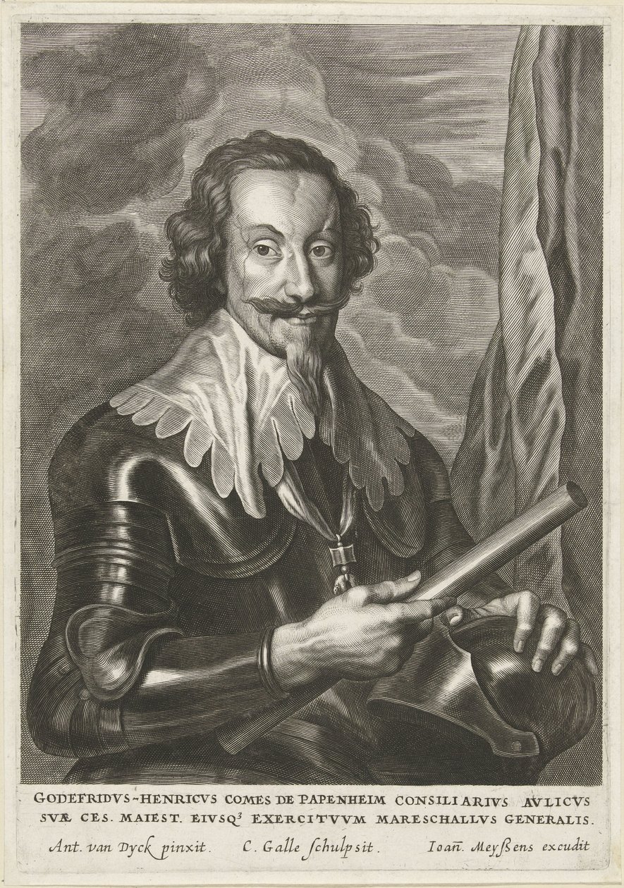 Porträtt av Gottfried Heinrich, greve av Pappenheim av Cornelis Galle (II)