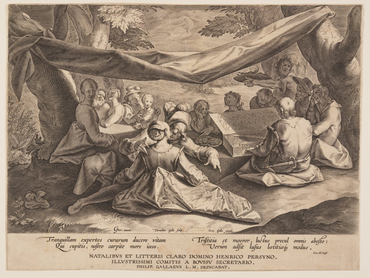 Musikfest i det fria av Cornelis Galle I