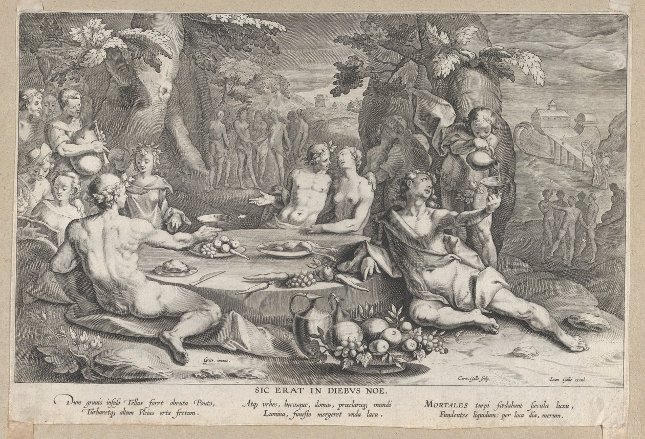 The Sinfulness of Mankind, sent 1500-tidigt 1600-tal. av Cornelis Galle I