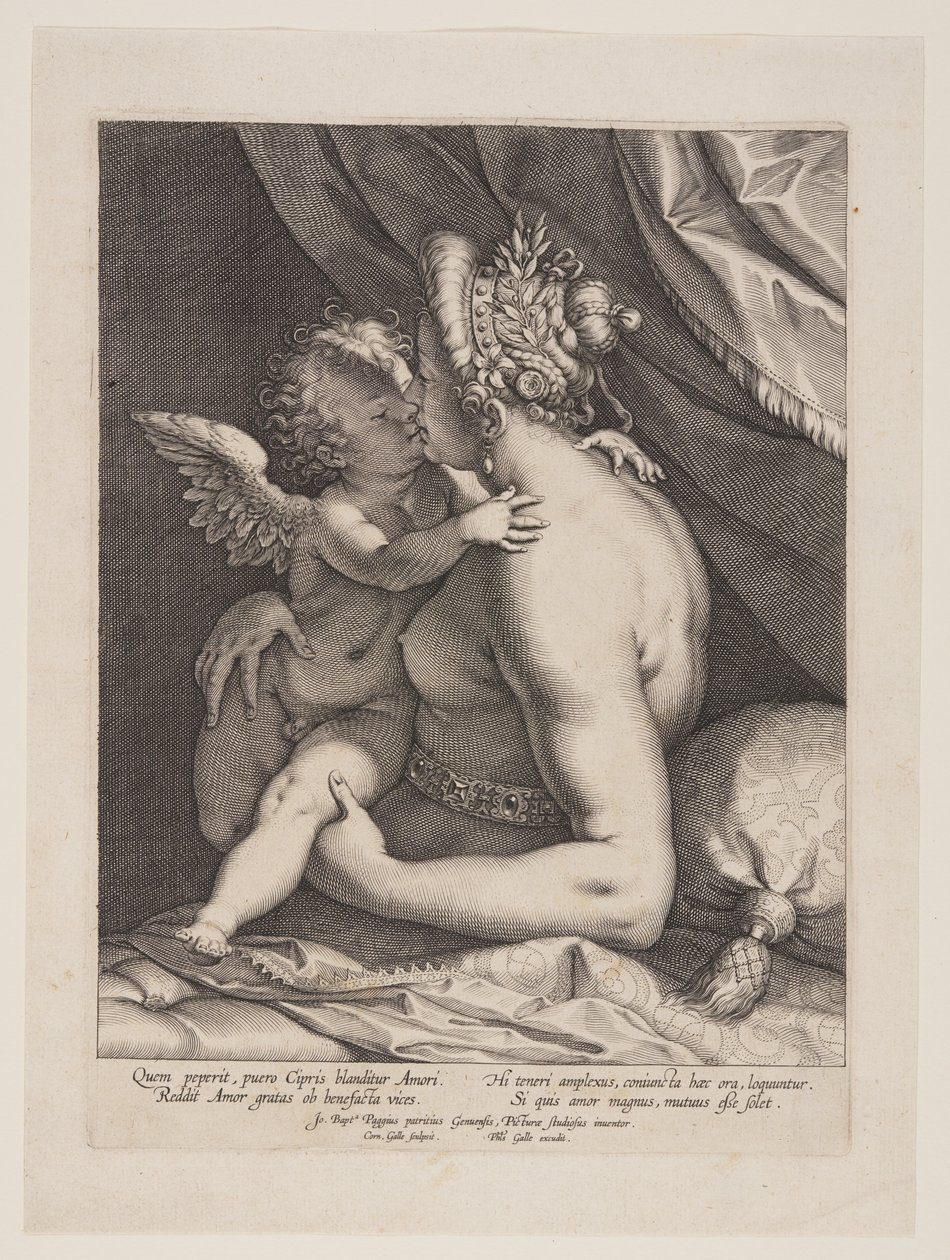 Venus och Amor av Cornelis Galle I