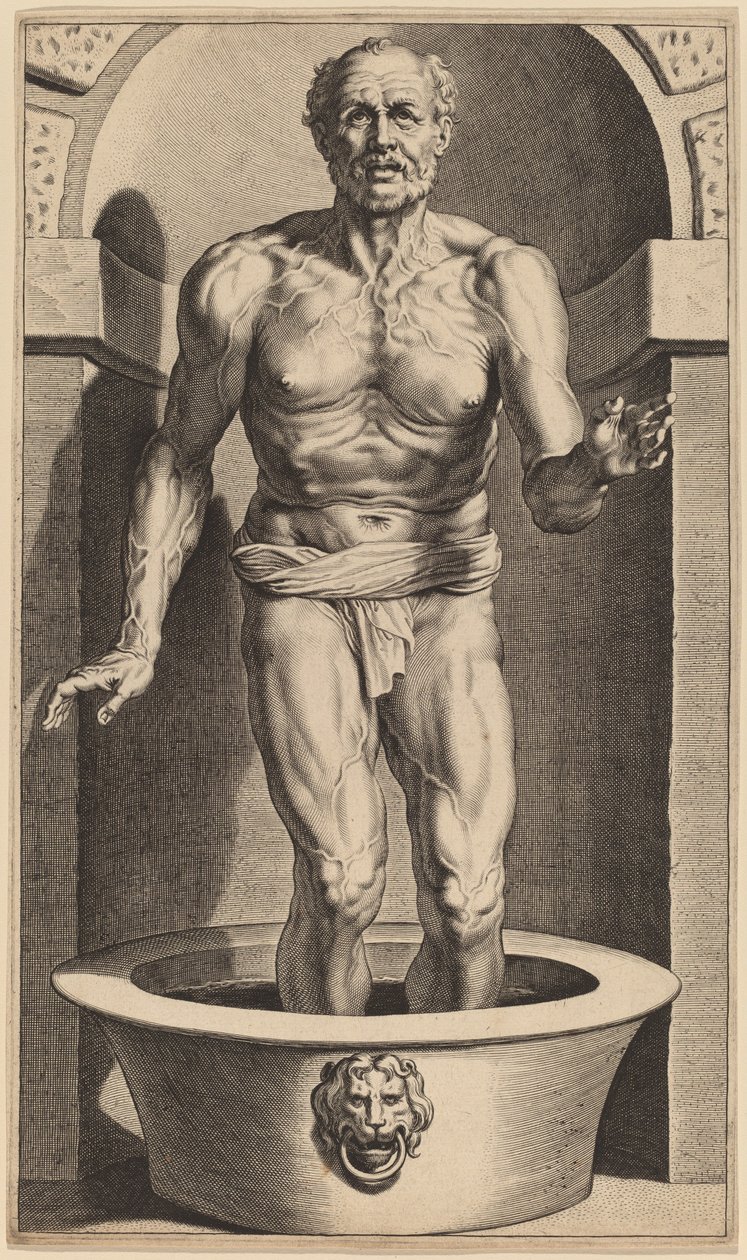 Seneca står i badet av Cornelis Galle I after Sir Peter Paul Rubens