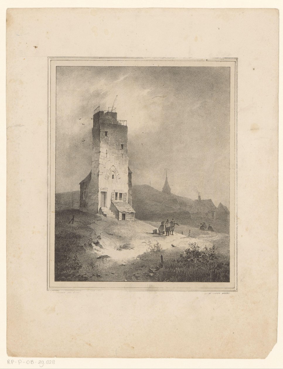 Torn i dynlandskap av Cornelis Gerrit Verburgh