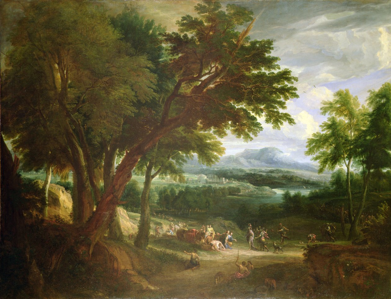 David och Abigail (olja på duk) av Cornelis Huysmans