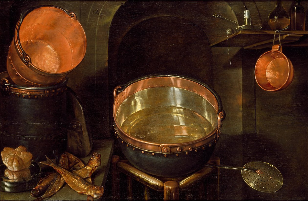 Stilleben av köksredskap, tidigt 1600-tal av Cornelis Jacobsz Delff