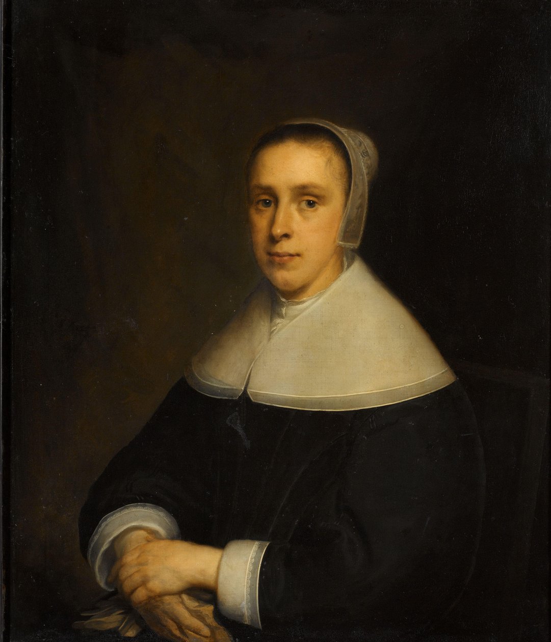 Porträtt av Elisabeth Vervoorn (1617-57) Porträtt av Elisabeth Vervoorn (1617-73), hustru till Johan van Someren av Cornelis Jonson van Ceulen (I)