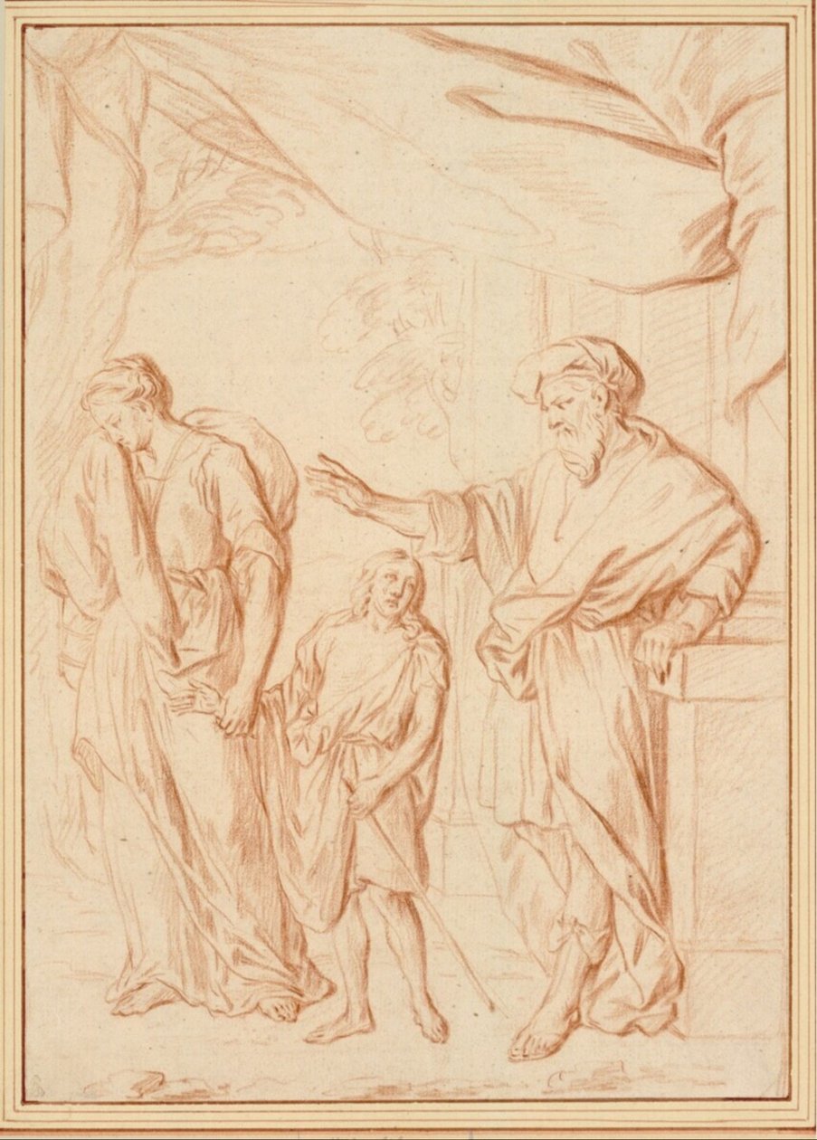 Utdrivningen av Hagar av Cornelis Joseph d