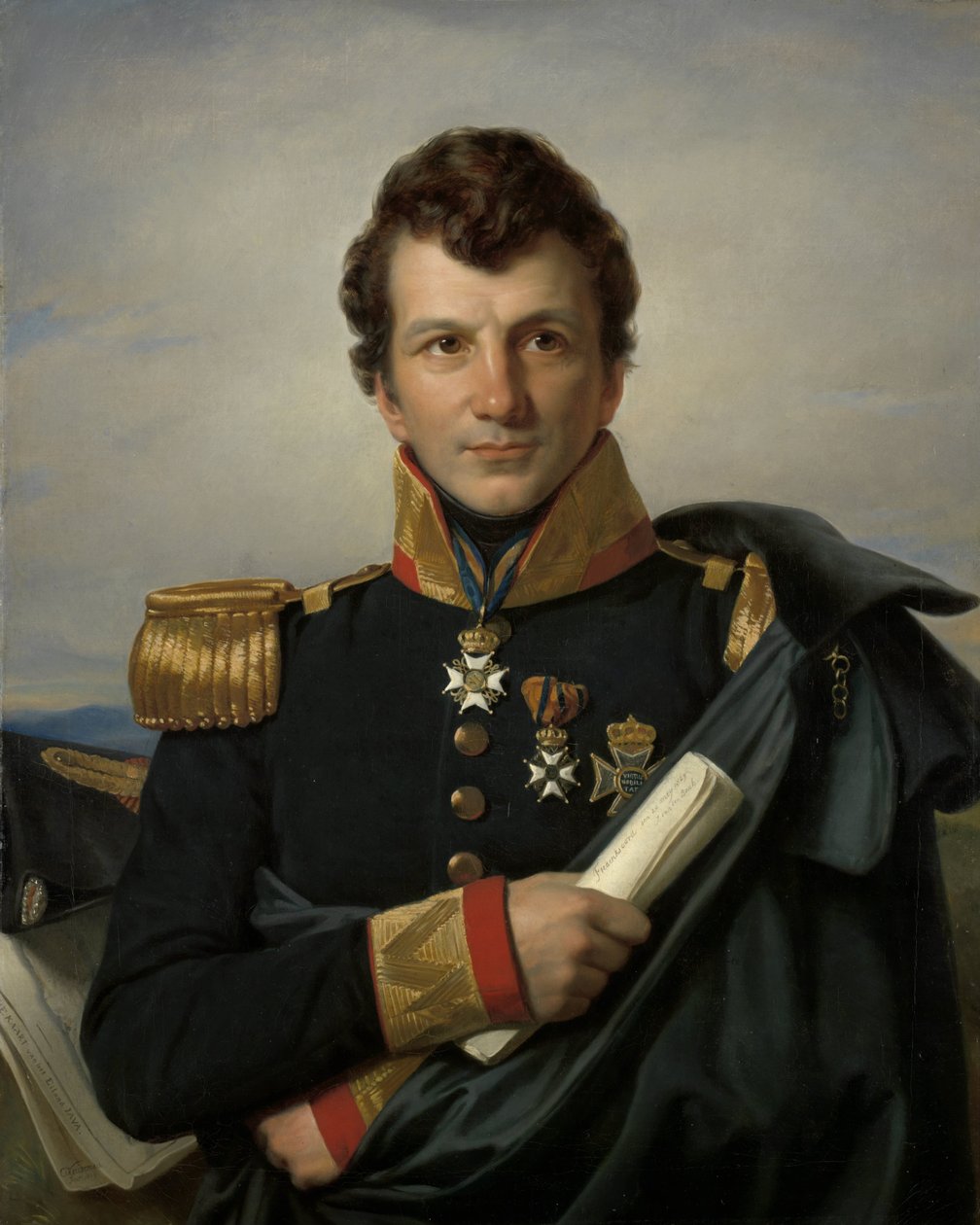Johannes van den Bosch (1780-1844), generalguvernör i Nederländska Ostindien, kolonialminister Greve Johannes van den Bosch (1780-1844), generalguvernör i Nederländska Ostindien, kolonialminister av Cornelis Kruseman (signed by artist)