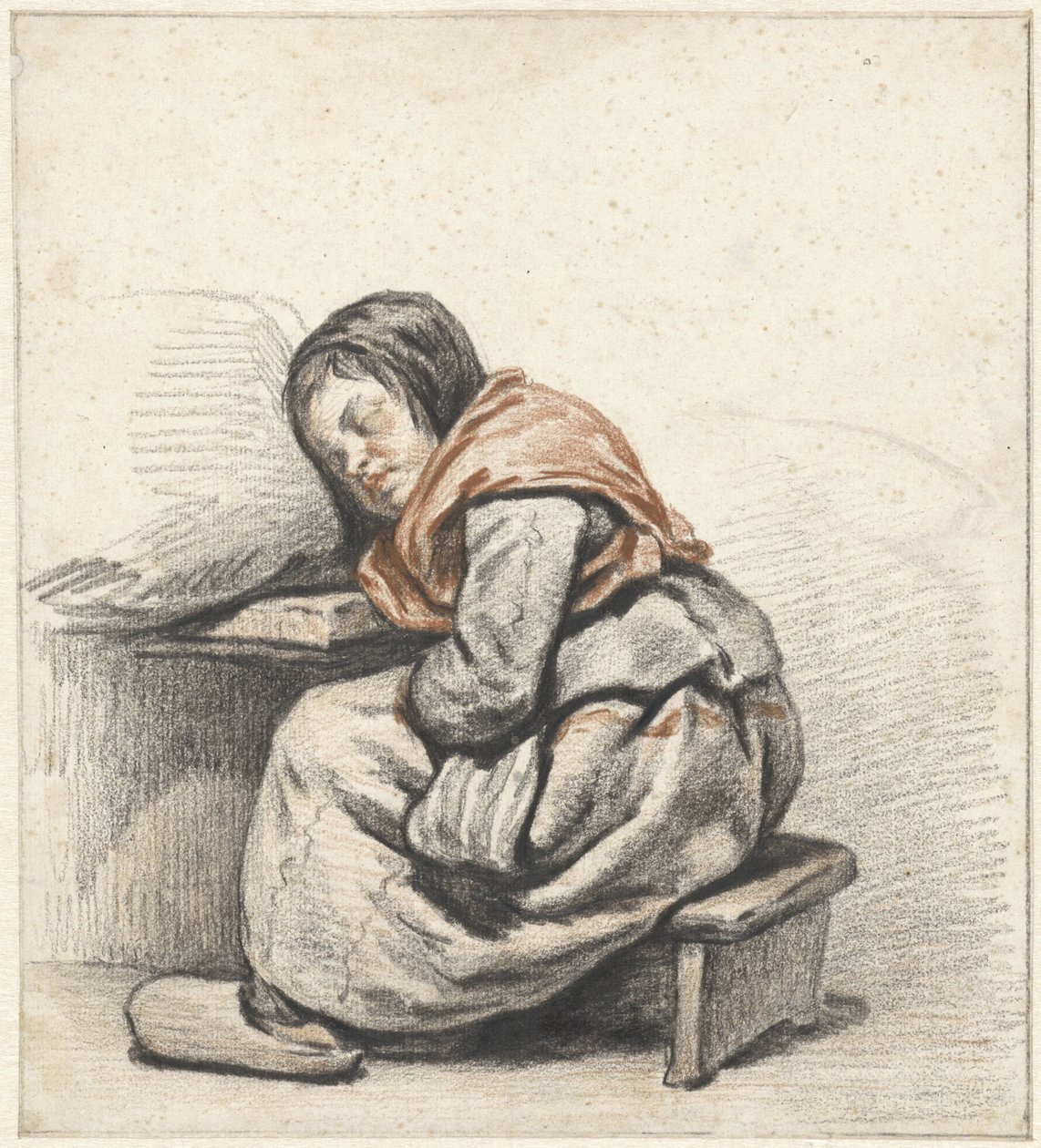 Studie av en sovande flicka av Cornelis Kruseman