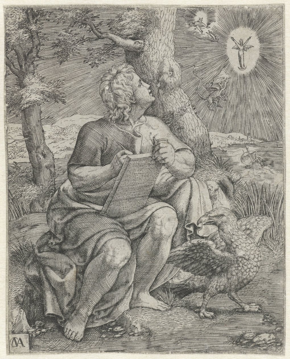 Johannes evangelisten De fyra evangelisterna (serietitel) av Cornelis Massijs