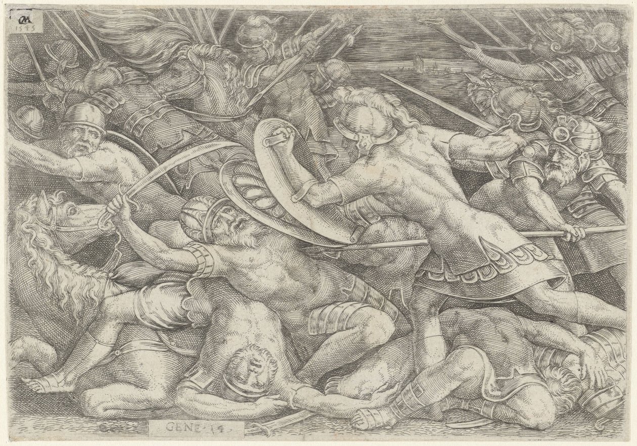 Slaget vid Abraham mot Kedorlaomer av Cornelis Massijs
