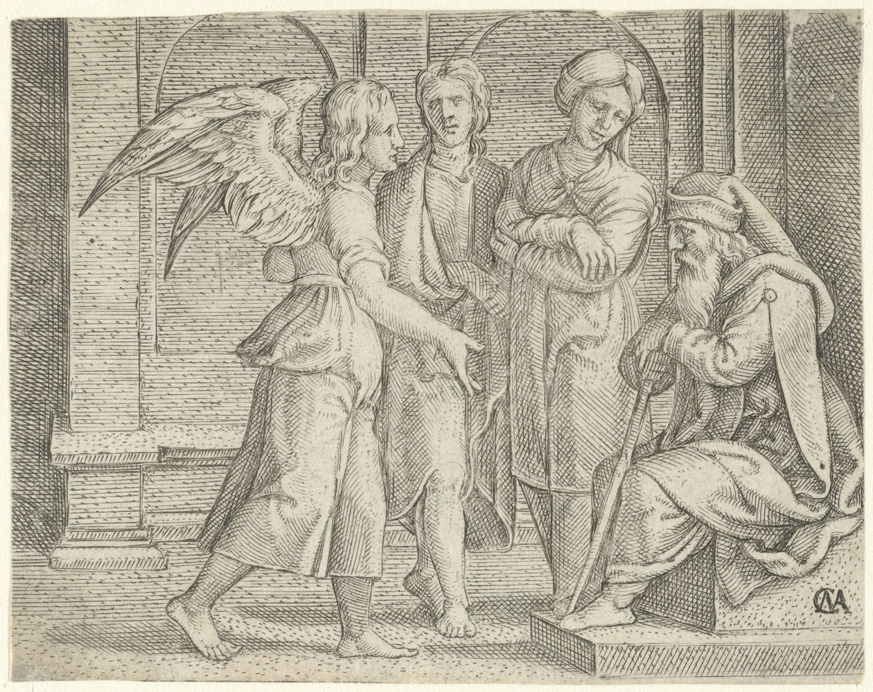 Tobias och ängeln hos Tobit och Anna History of Tobias (serietitel) av Cornelis Massijs