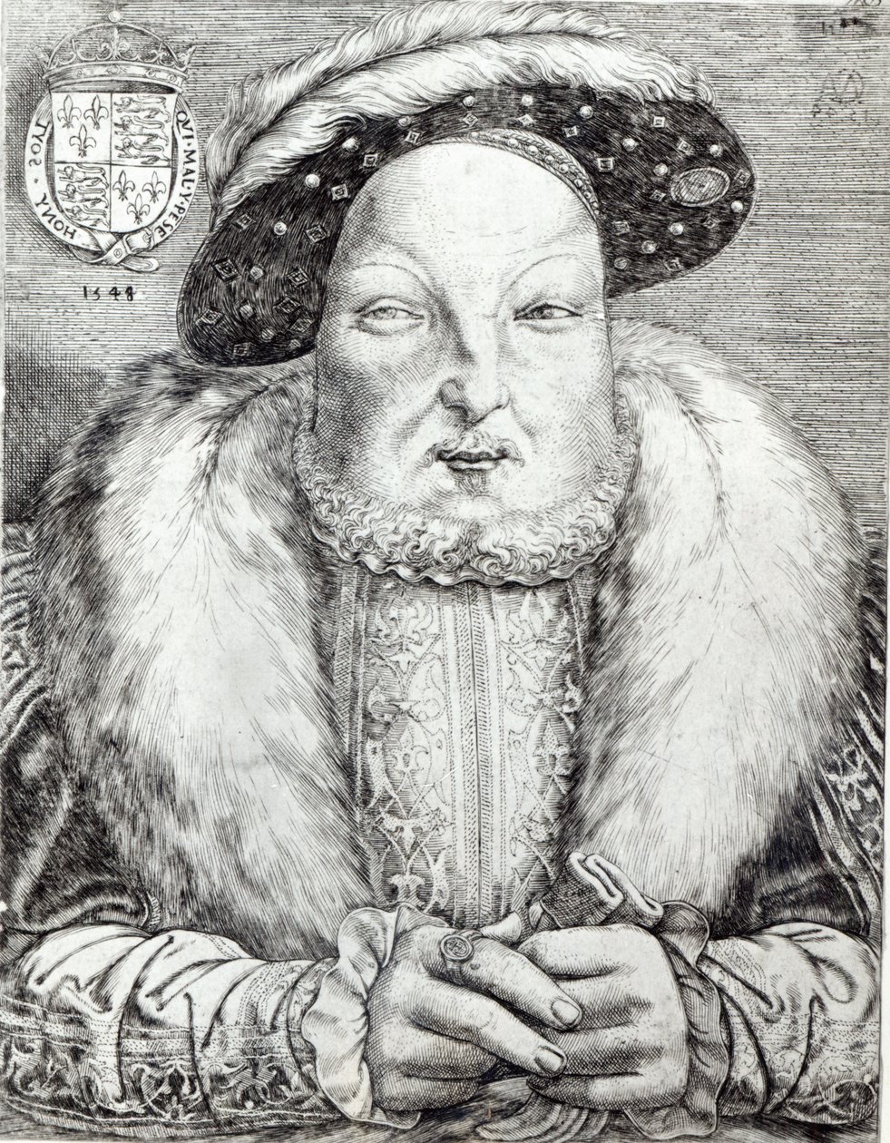 Porträtt av Henrik VIII, 1548 av Cornelis Massys