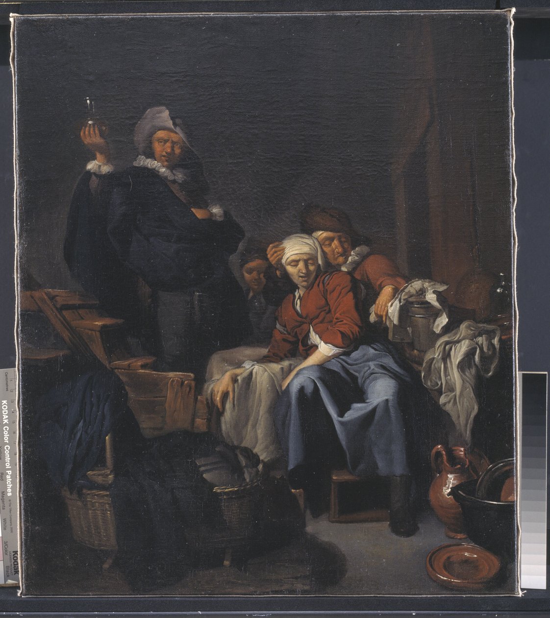 En sjuk bondkvinna av Cornelis Pietersz Bega