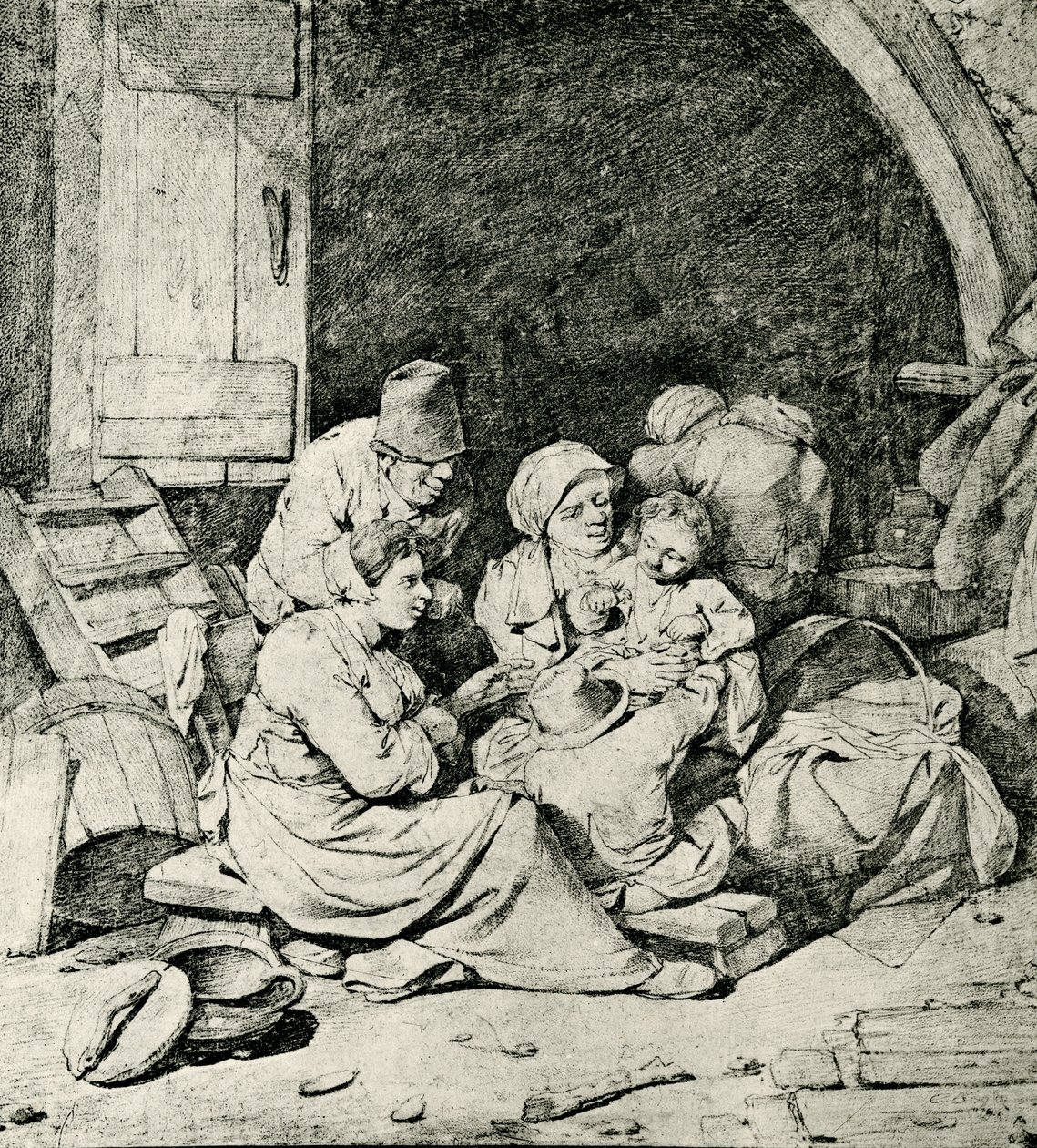 Holländsk bondefamilj av Cornelis Pietersz Bega