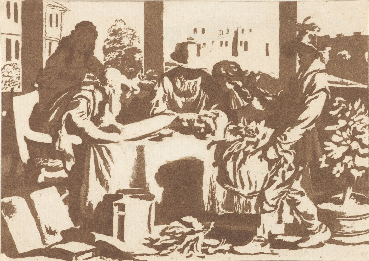 botaniker av Cornelis Ploos van Amstel (signed by artist)