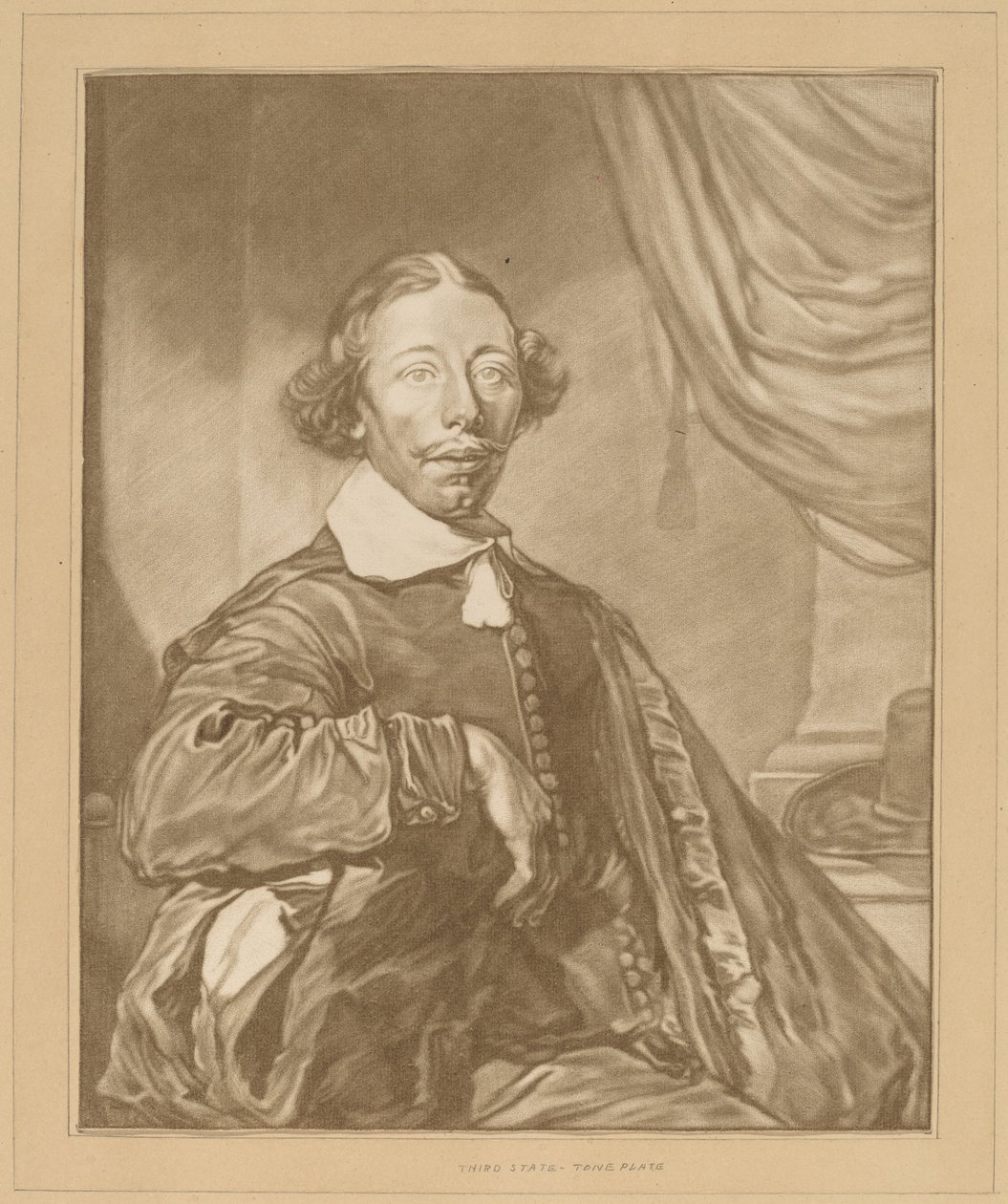 Porträtt av en sittande man av Cornelis Ploos van Amstel