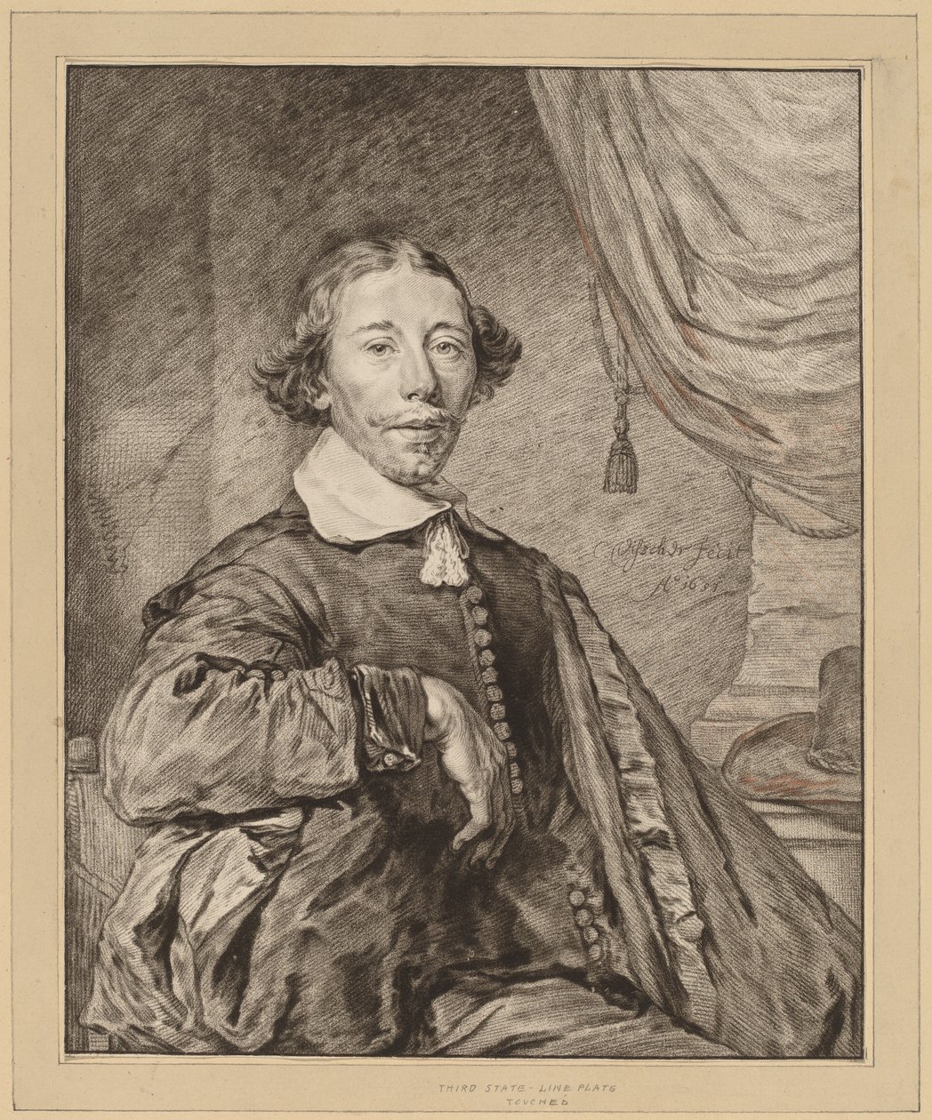 Porträtt av en sittande man av Cornelis Ploos van Amstel