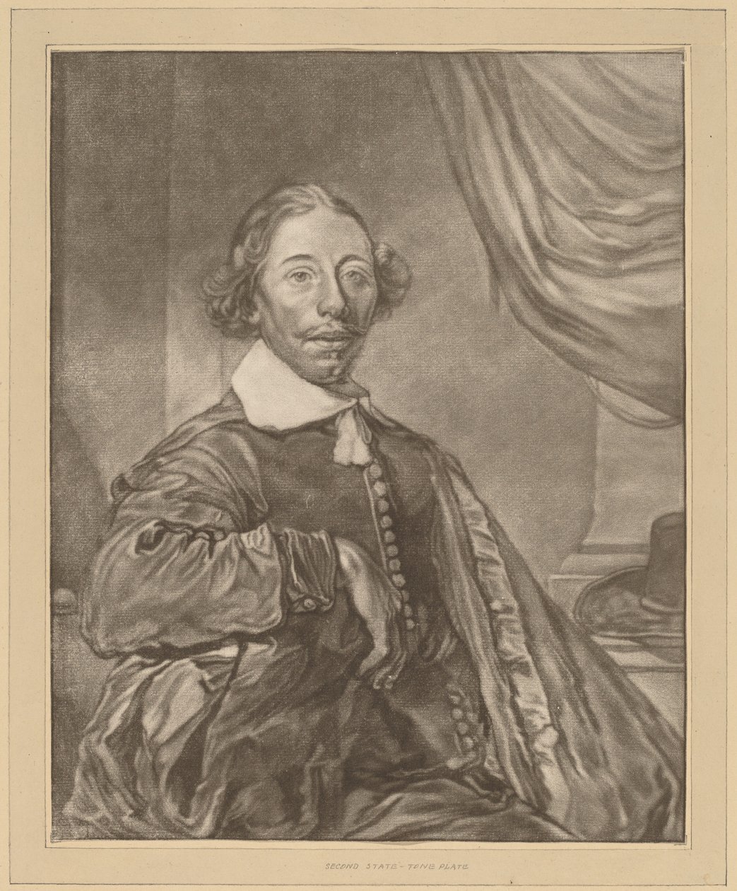 Porträtt av en sittande man av Cornelis Ploos van Amstel