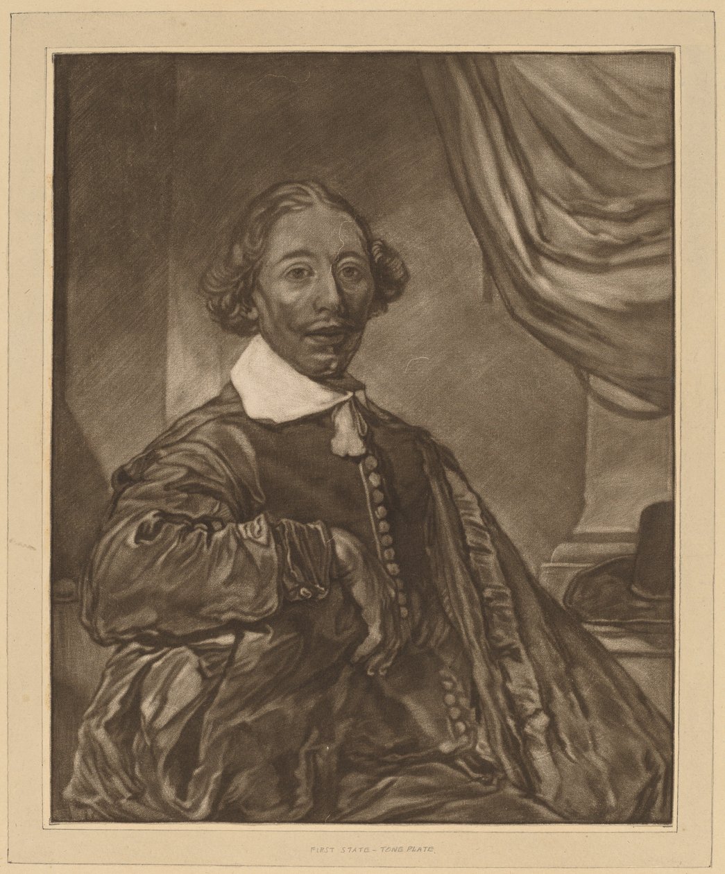 Porträtt av en sittande man av Cornelis Ploos van Amstel