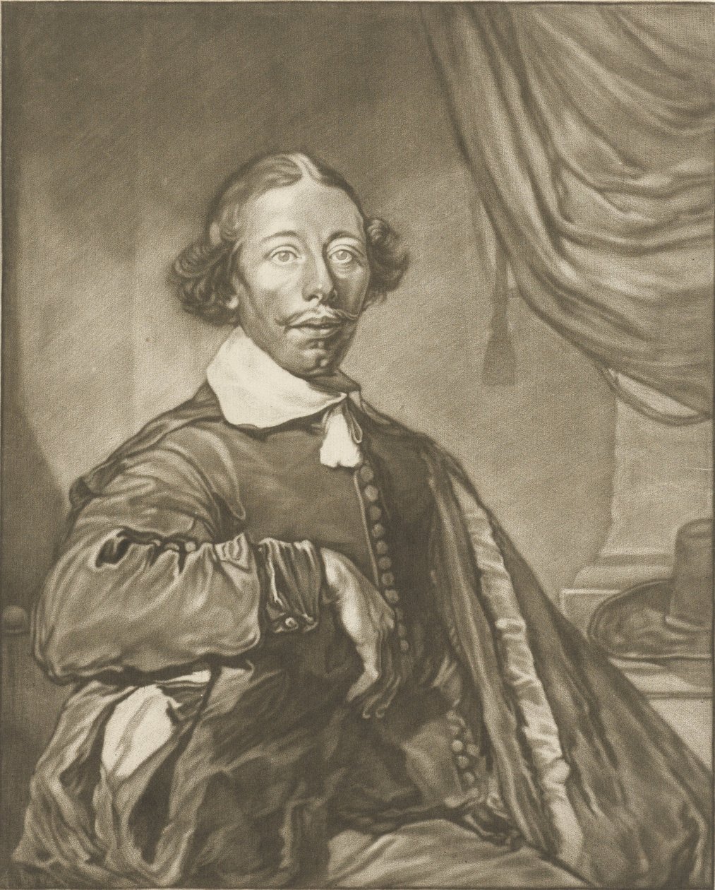 Porträtt av en man av Cornelis Ploos van Amstel