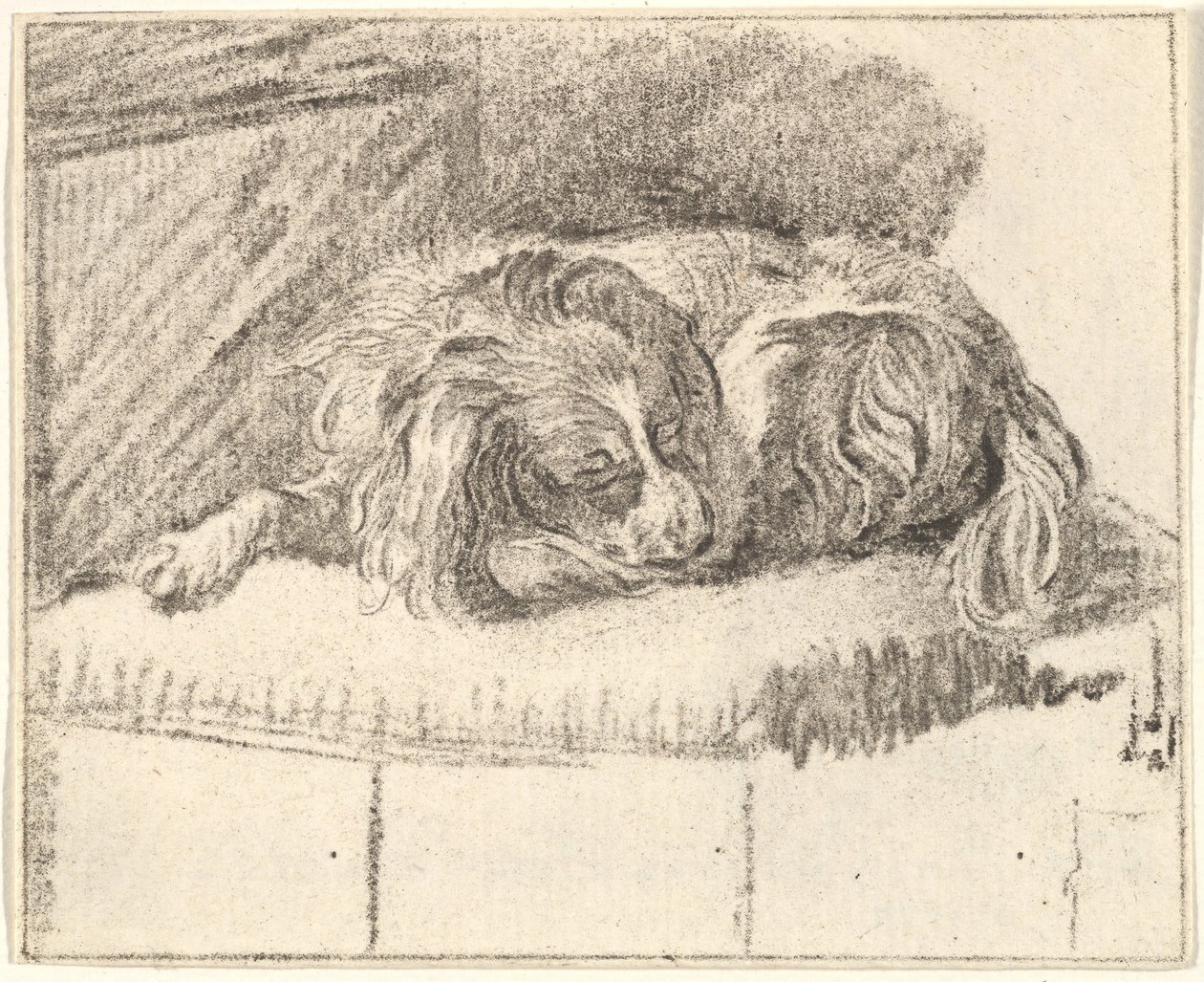 Sovande hund, 1777. av Cornelis Ploos van Amstel