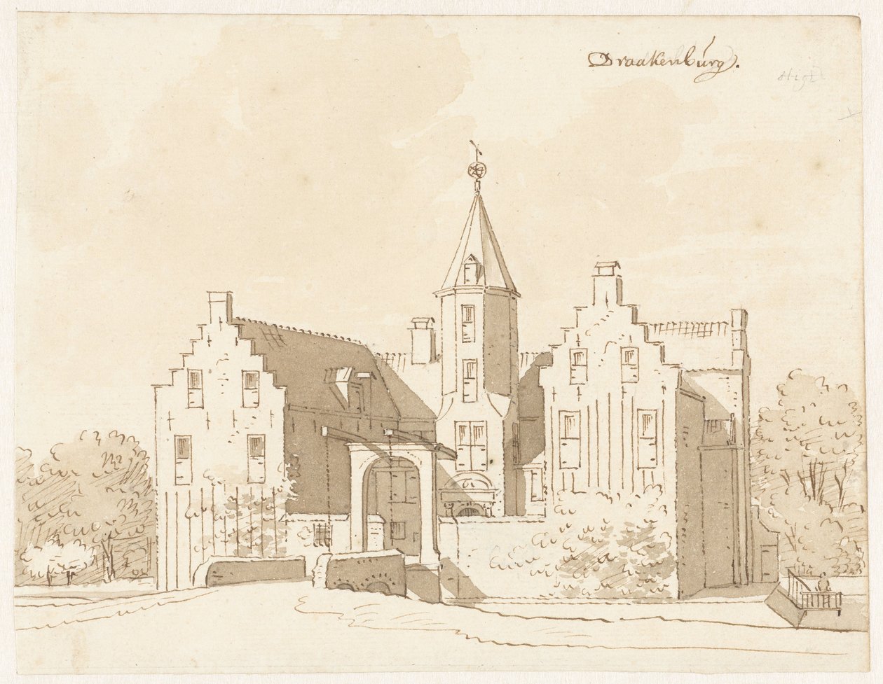 Slott Drakenburg nära Baarn av Cornelis Pronk (possibly)