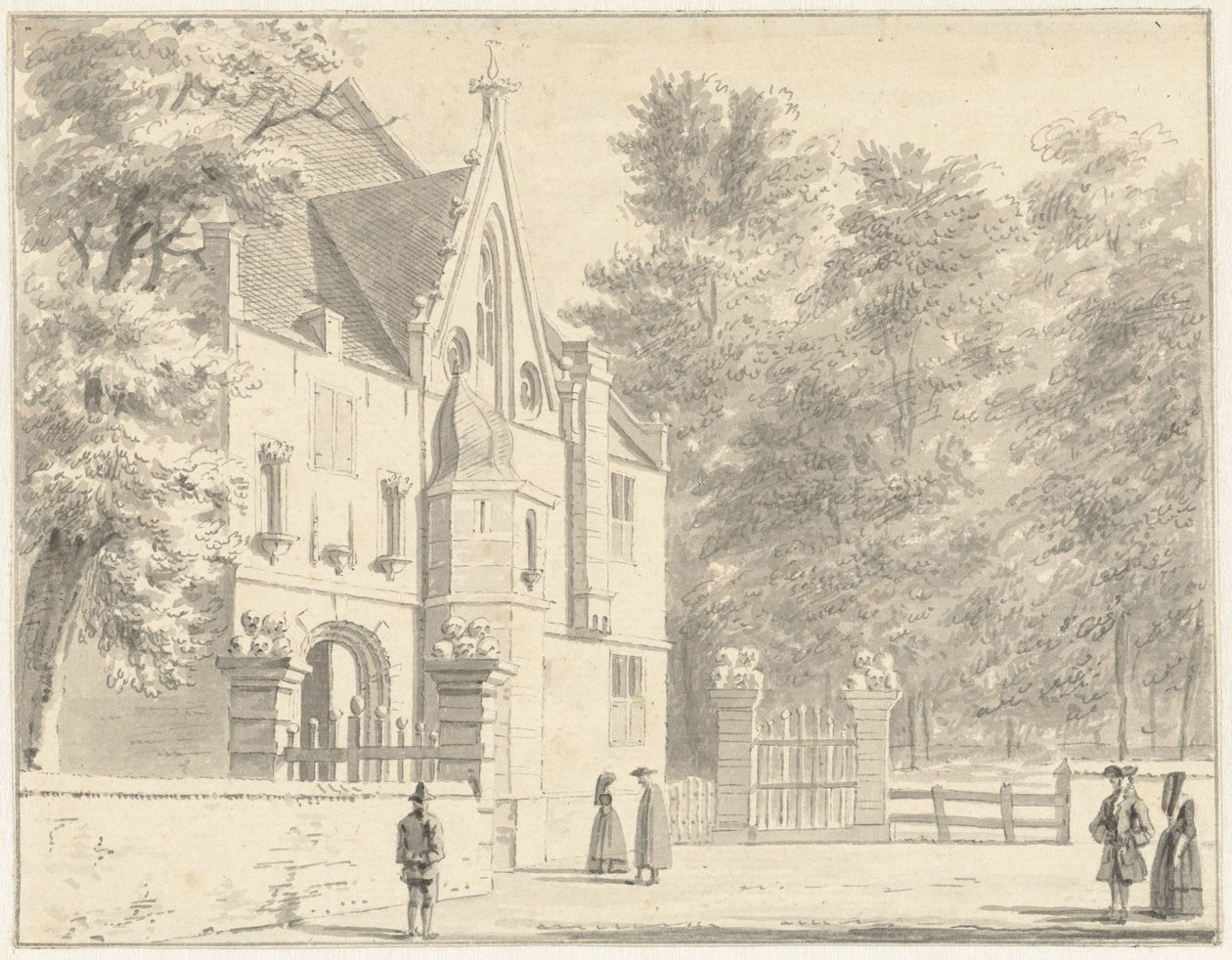 Bakre delen av Grote Kerk i Edam av Cornelis Pronk