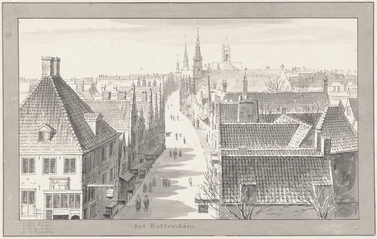 Hoogstraat i Rotterdam av Cornelis Pronk