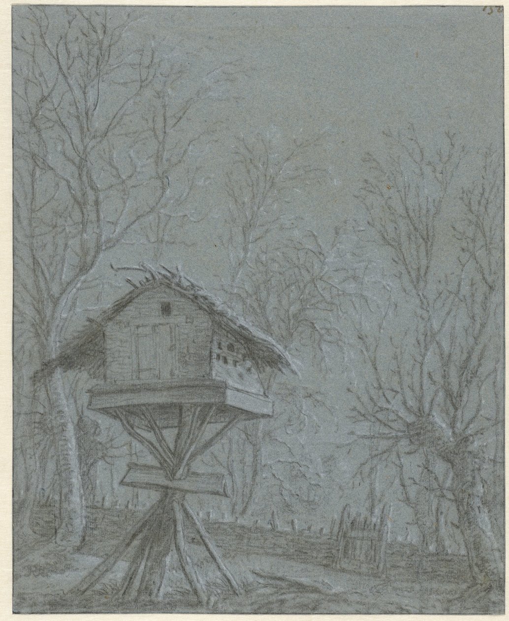 Duvslag mellan träd av Cornelis Saftleven (possibly)