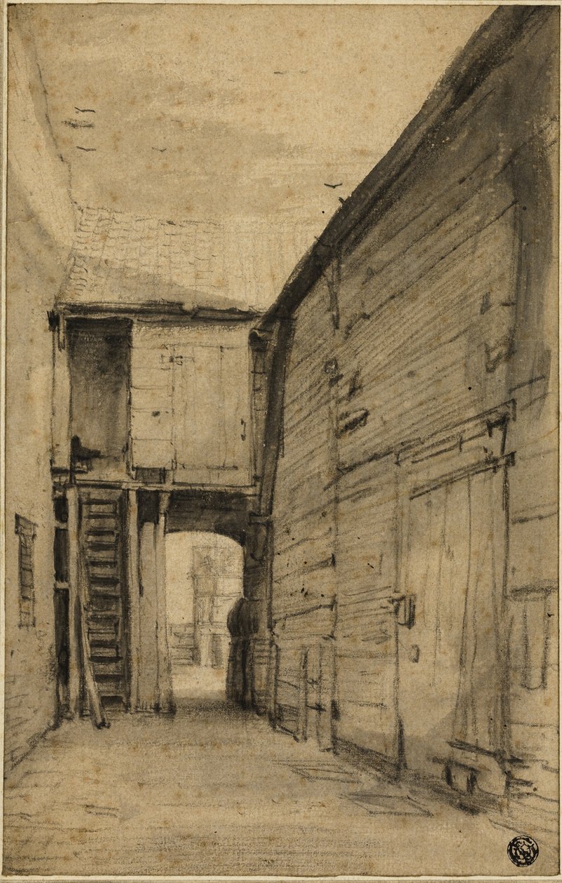 Gården till ett gammalt hus av Cornelis Saftleven